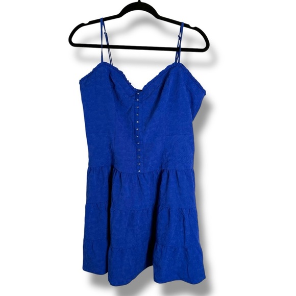 NWT Betsey Johnson Janice Mini Dress Bright Blue Size Large - Picture 1 of 6